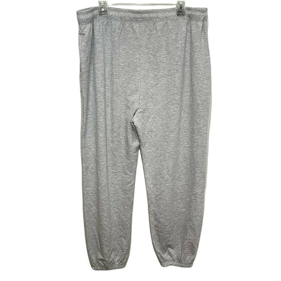H Halston Studio Women's Joggers Sweatpants Size XL Heather Glacier Gray $68 NWT - Picture 5 of 10